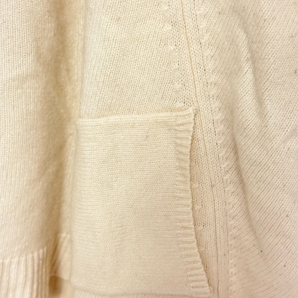 Theory Cream Women's Poncho Sweater 💯 Cashmere Cape Luxury - Picture 7 of 9